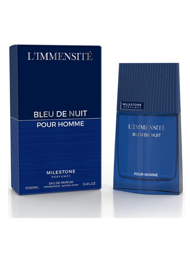 Milestone L’Immensite Bleu De Nuit - For Men - EDP - 100ml - Image 1